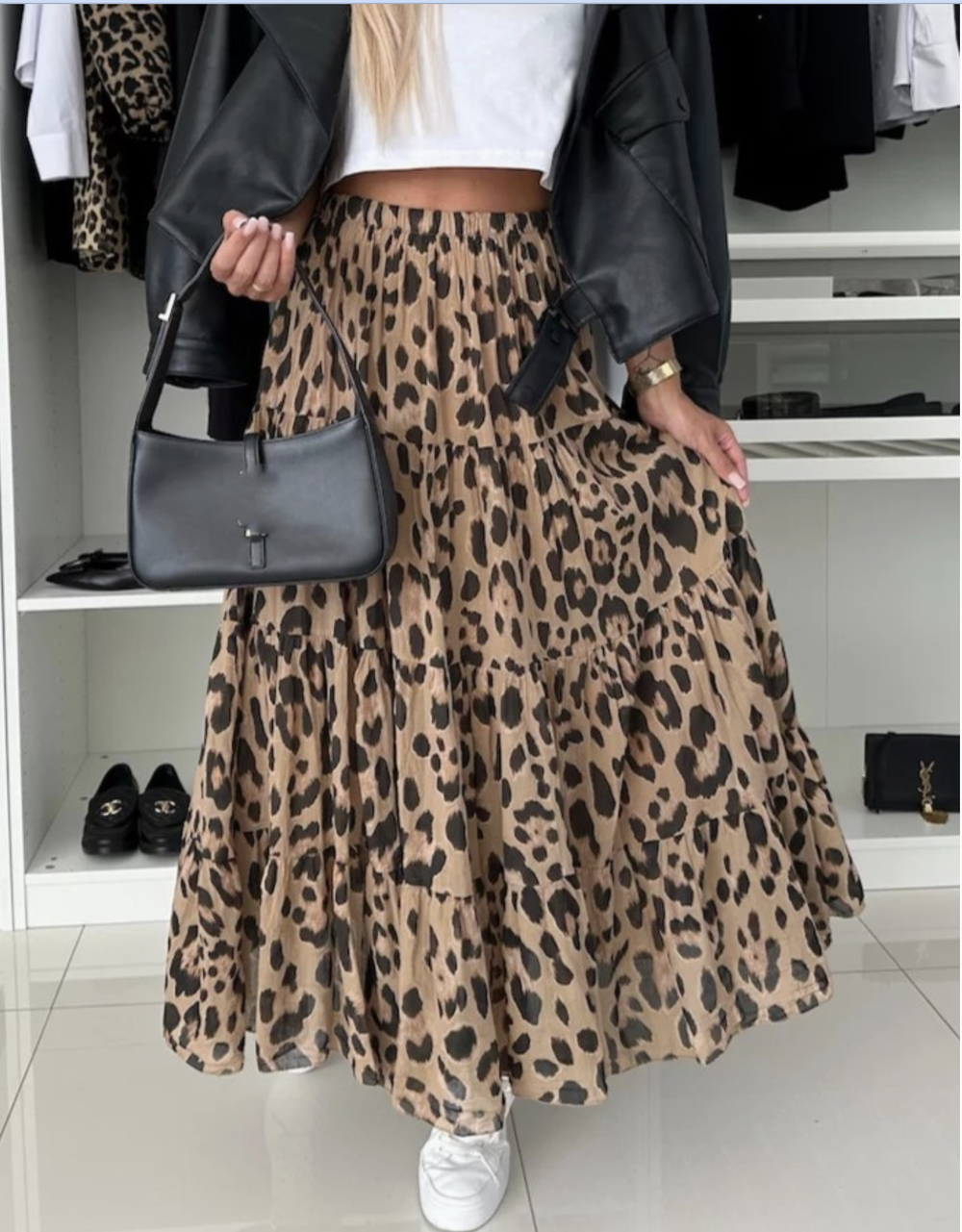 Leopard Print Oversized Maxi Skirt — Brooke Penland Printing